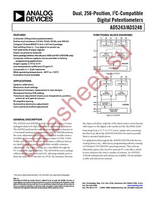 AD5243BRMZ10 datasheet  